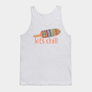 Let's Chill - Multicolored Popsicle Graphic Illustration GC-105-01 Tank Top